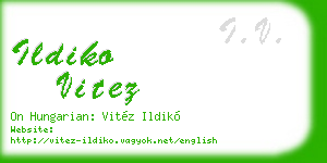 ildiko vitez business card