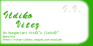 ildiko vitez business card